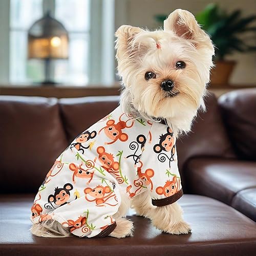 Miniatura 123 de Yikeyo Dog Pajamas for Small Dogs, Soft Thin Pjs Jammies Cat Doggie, Summer Pet Cute Puppy Clothes Outfits Dogs Boy Girl(Donut, L)