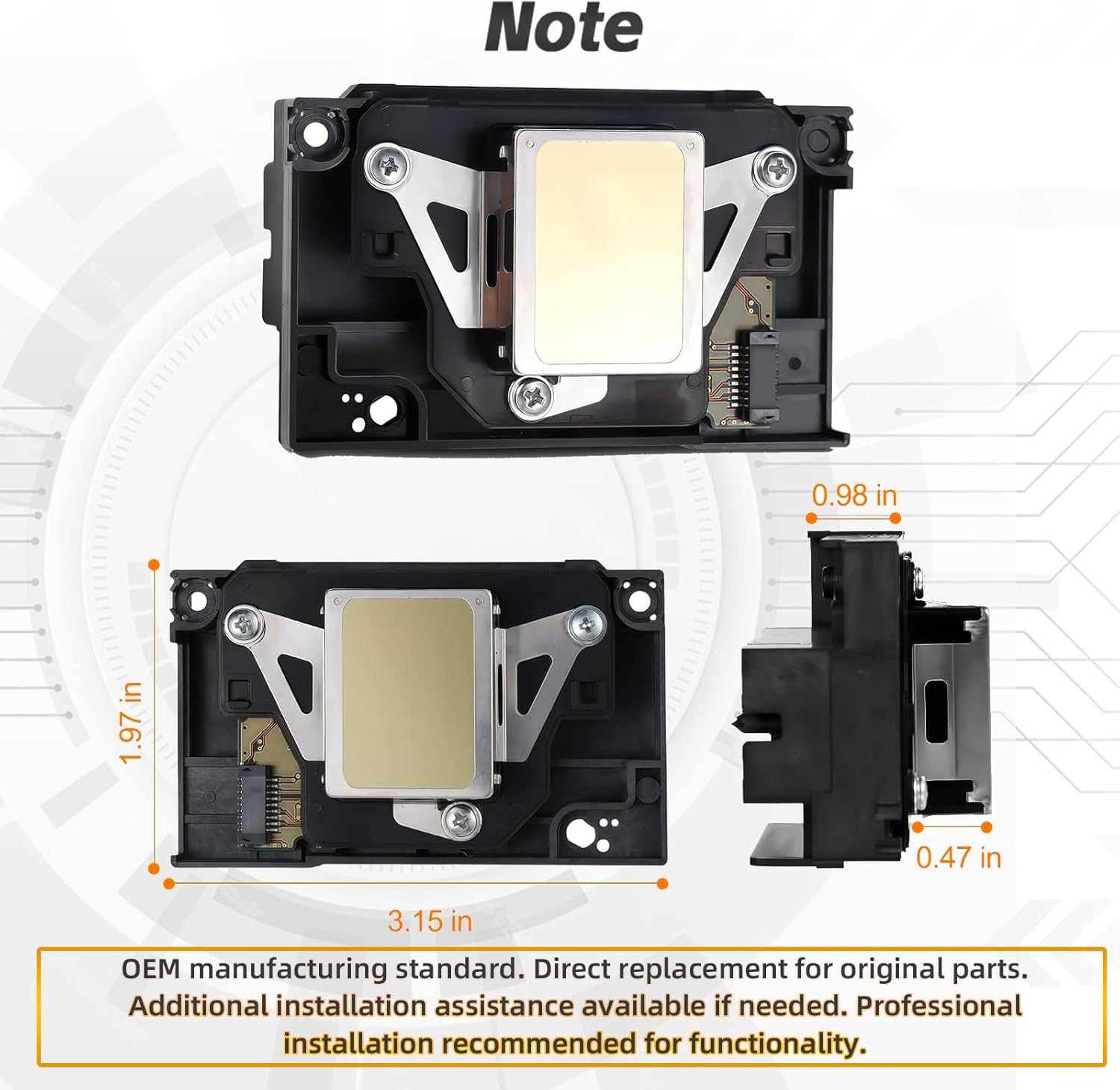 L1800 DTF printhead Replacement kit for DTF L1800 Series Printers Fit for L1800D R1390 R1400 R1430 R1500W R260 R270 R330 Printers 6 Colored High Performance Print Head, Easy Installation