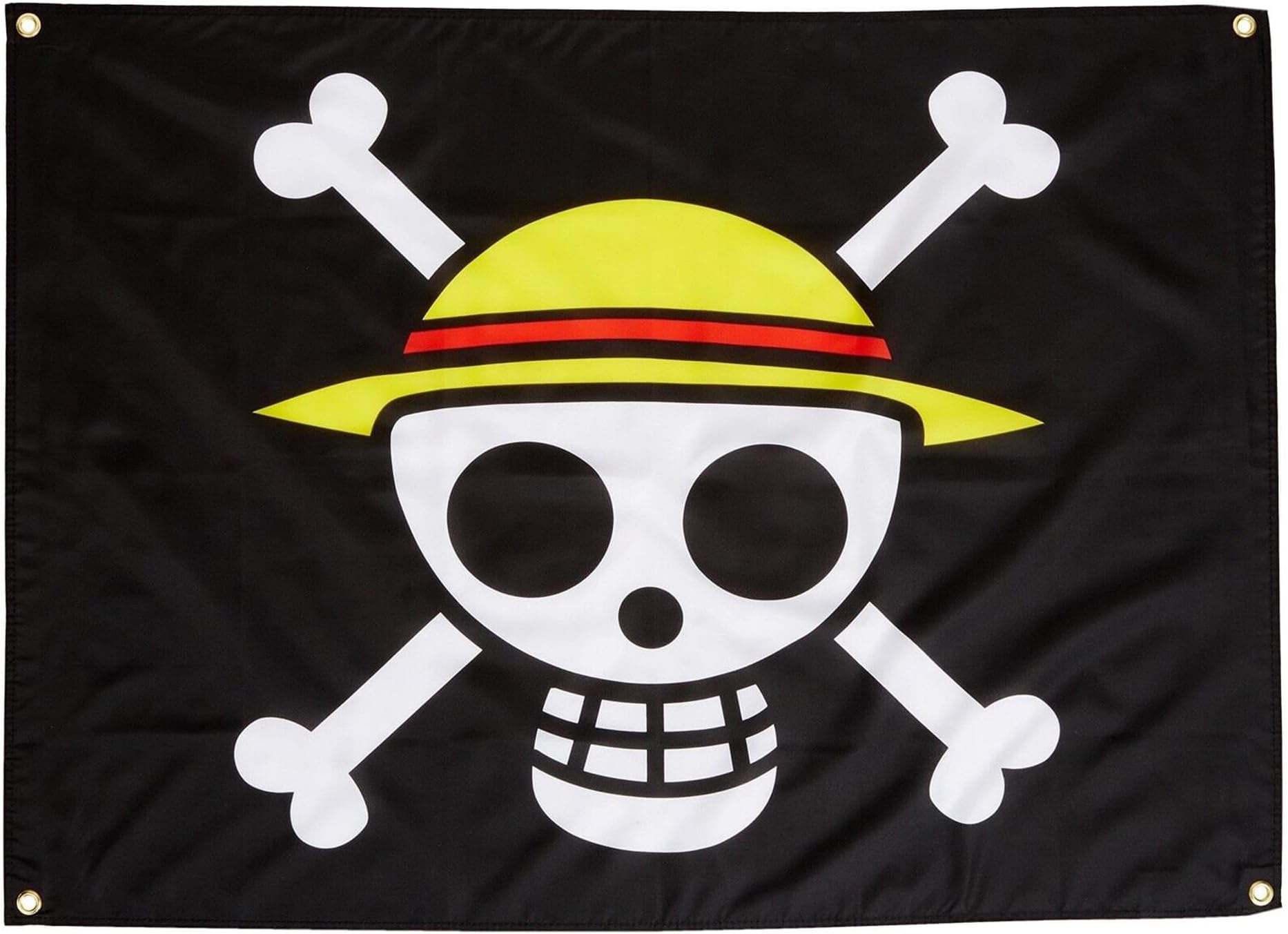 GE Animation GE-6468 One Piece Luffy's Straw Hat Pirate Flag Multi-colored, 31"