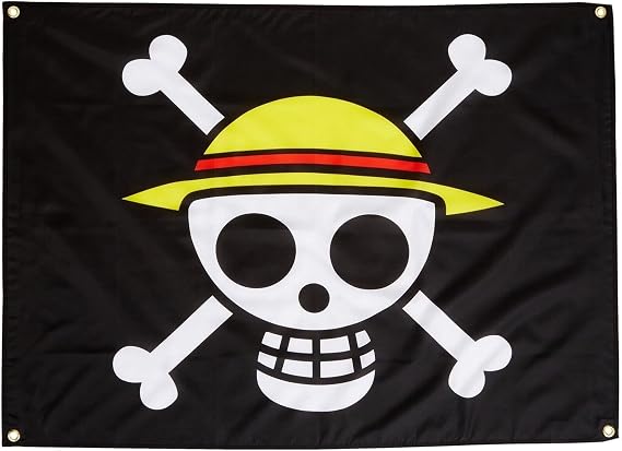 GE Animation GE-6468 One Piece Luffy's Straw Hat Pirate Flag Multi-colored, 31