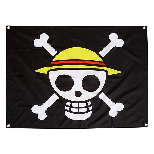 GE Animation GE-6468 One Piece Luffy's Straw Hat Pirate Flag Multi-colored, 31"