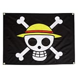 GE Animation GE-6468 One Piece Luffy&apos;s Straw Hat Pirate Flag Multi-colored&comma; 31"