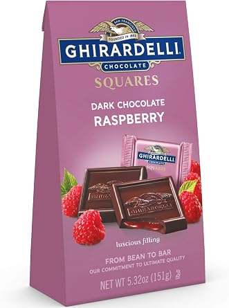 Ghirardelli Chocolate Squares Dark & Raspberry Chocolate, 151 grams