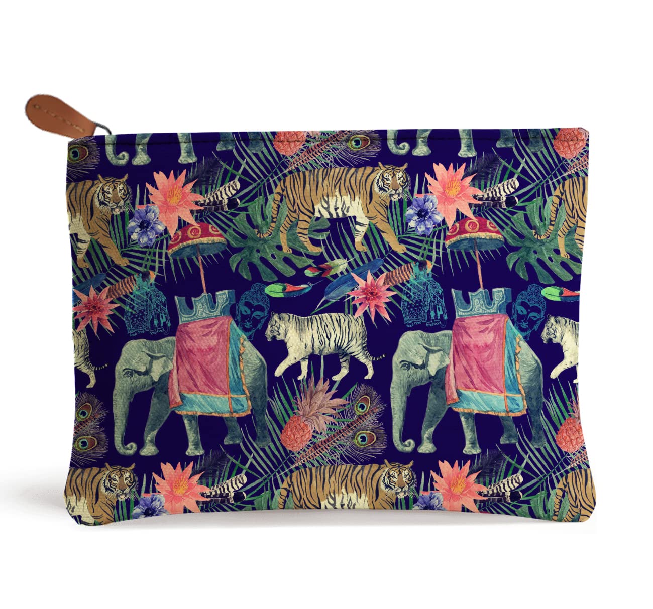 PAPER PLANE DESIGN Multipurpose Canvas Travel Pouch for Girls, Women. Stay Organized on The Go: The Stylish Travel Kit and Handbag (9 Inch x 6 Inch) (C)