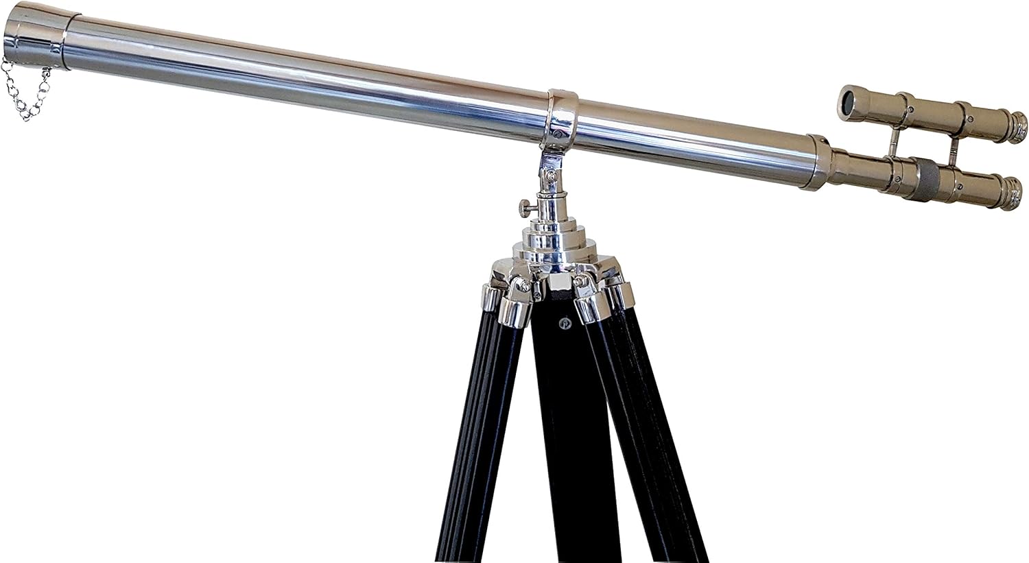 Nautical Floor Telescope Vintage Marine Ship Telescope Office Decor Collectible Home Decor Furniture Wooden Tripod Black Silver Zoom Working scopes