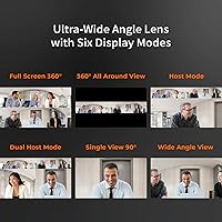 Vista 4 de j5create 360 Degree All Around Meeting Webcam - 1080P HD Video Conference Camera with High Fidelity Microphone, USB-C for Video Conferencing