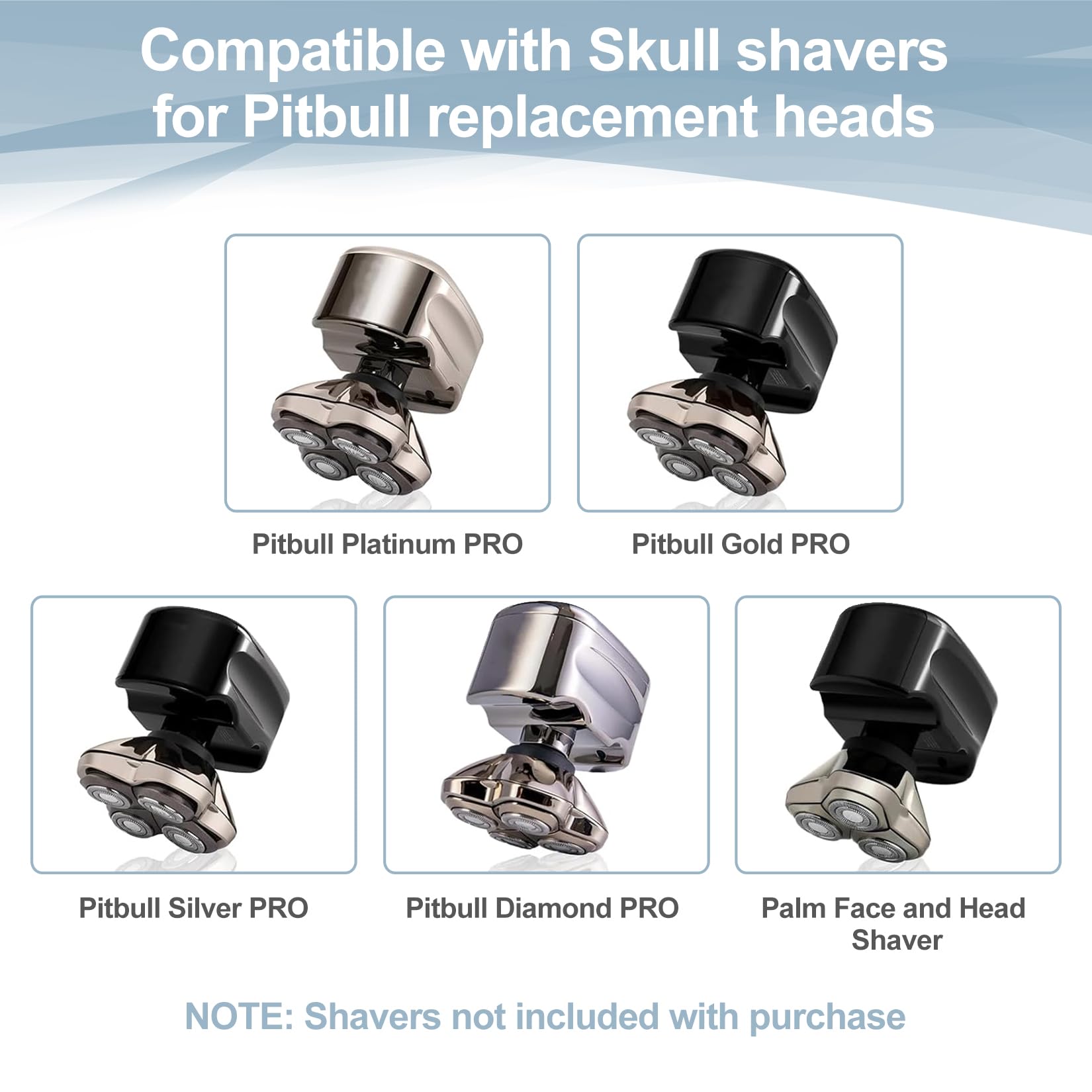 8 Pièces Tête De Rasage Lames De Rechange Pour Rasoir électrique Skull Shaver Pitbull Pour Les Rasoirs Pour Hommes Chauves