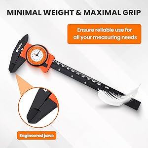 HARDELL Dial Caliper, Dual Reading Precision Caliper with Accuracy 0.02", Durable Caliper Measuring Tool 6 Inch with Plastic Case, Lightweight Vernier Caliper for DIY/Household/Woodworking
