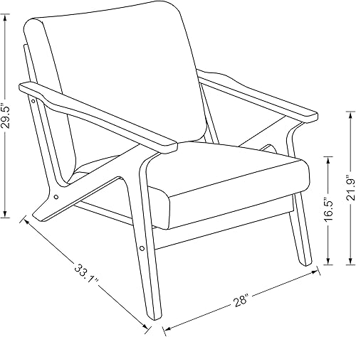 Miniatura 10 de Zola - Silla moderna de mediados de siglo, muebles de sala de estar, beige/roble Beige/Roble,Terciopelo rubor/Nogal,Terciopelo