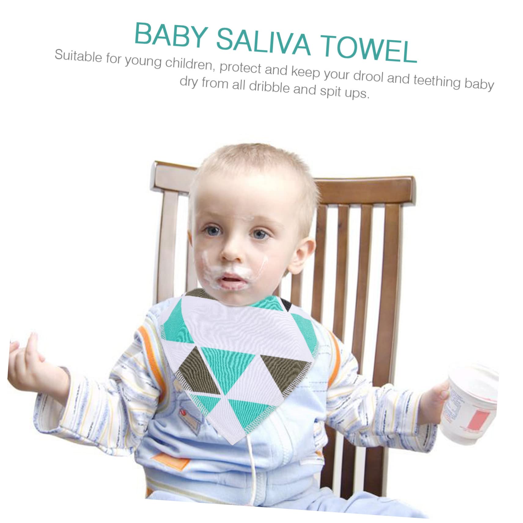 ifundom 12piezas Baberos De Algodón Impermeables Para Bebés Bandana Absorbente Para Alimentación y Salivación Diseño Unisex Para Recién Nacidos