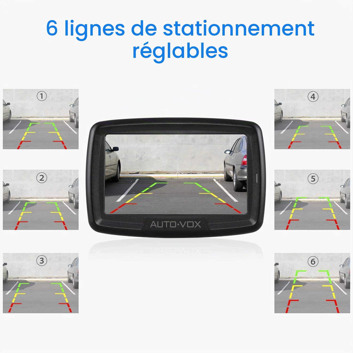 Auto-Vox W5 Camera de Recul sans Fil: Camera de Recul Numérique avec Écran De 4,5", Facile à Installer, Caméra de Recul de Voiture à Vision Nocturne pour Camions, SUV, Fourgonnettes et Remorques