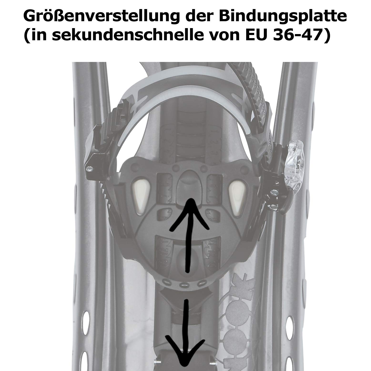 Inook AXM Schneeschuhe Mit Steighilfe - EU 36-47 - Set Mit Praktischer Tragetasche - Individuell Größenverstellbar Mit Vielen Patentierten Funktionen