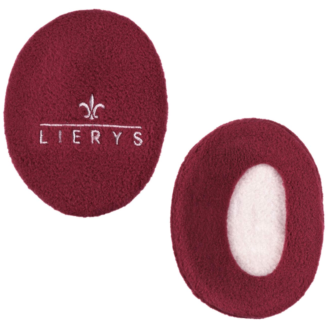 Lierys Ear Muffs Women/Men - Ear Warmers Lined with Fleece – Protection Against the Wind/Cold - Ear Muffs in 3 Sizes - Entirely encases the Ear – Autumn/Winter Bordeaux S