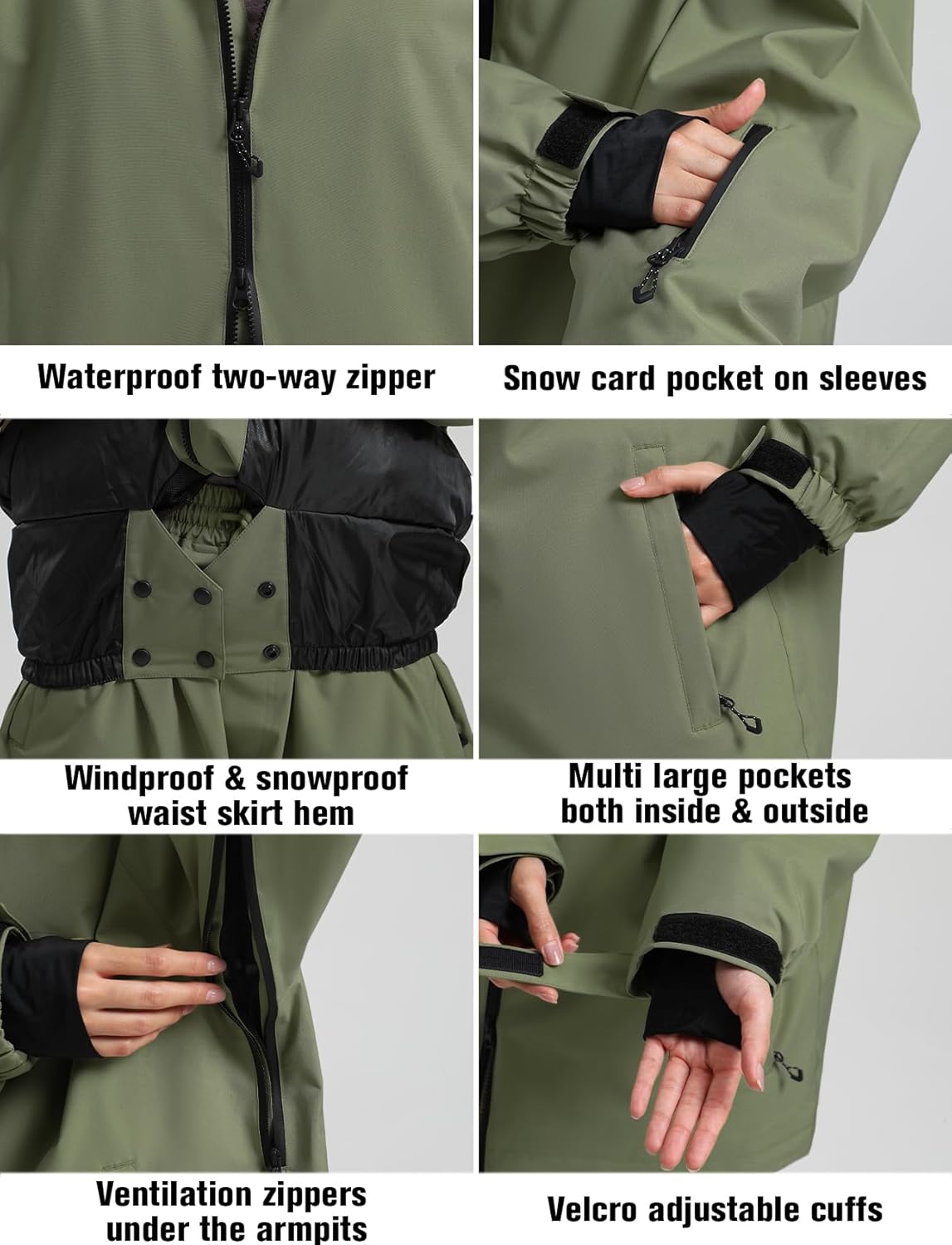 GSOU SNOW Women Ski Jacket and Pants Set Men Snowboard Jacket Baggy Snow Suit Waterproof Windproof Insulation Ski suit - Image 4