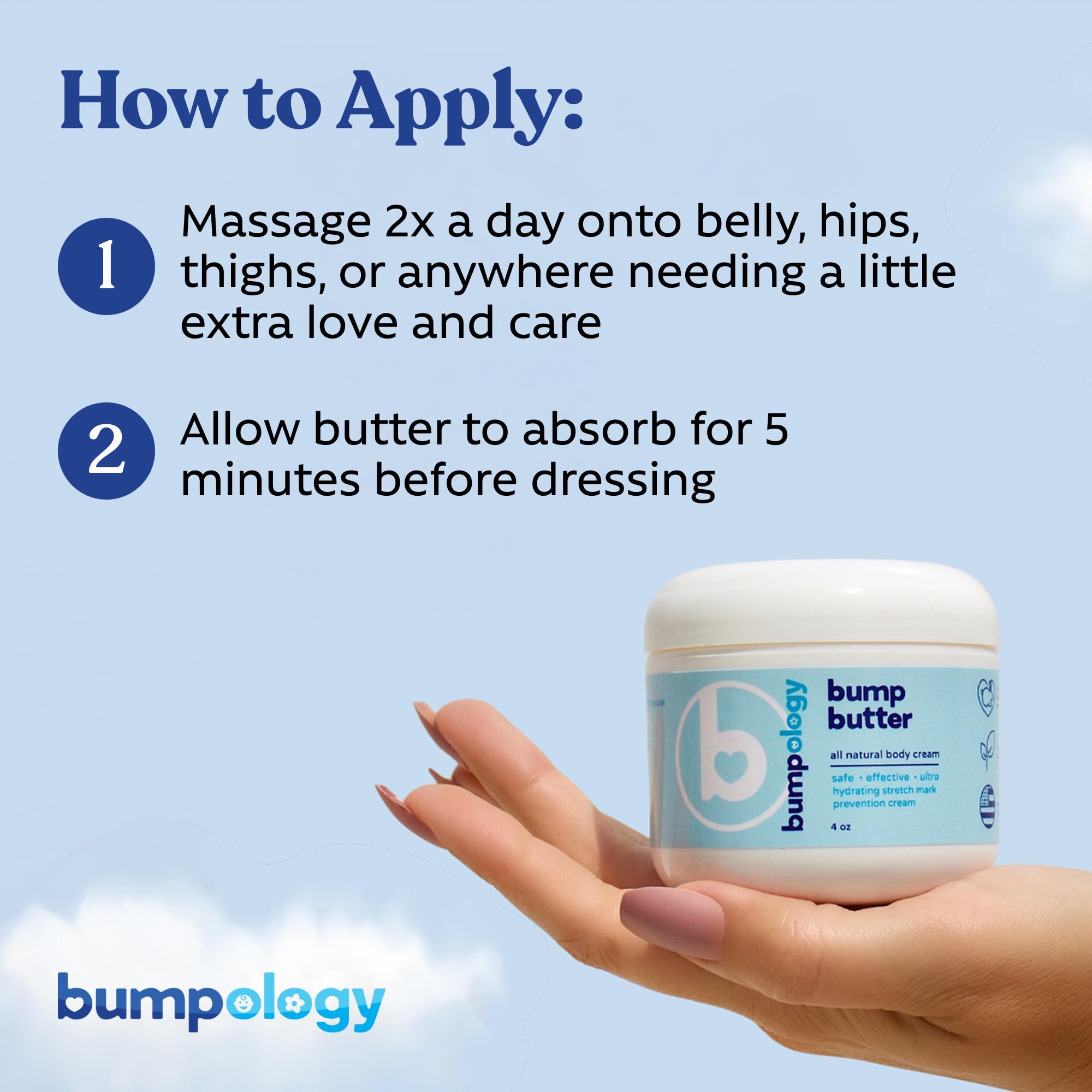 Bumpology Bump Butter Hydrating Body Balm with Shea & Cocoa Butter, 4 oz