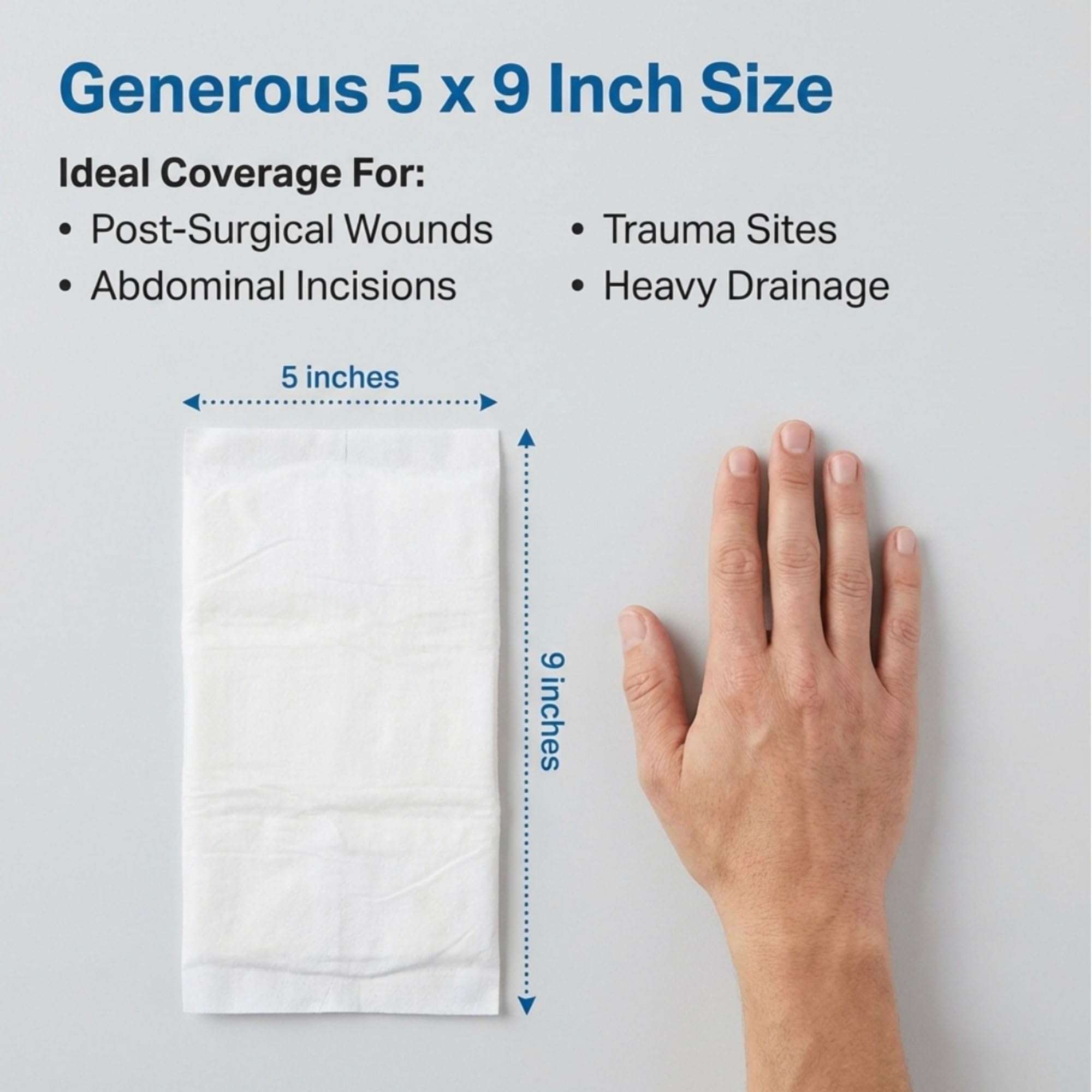 McKesson - Cuscinetto sterile per addominali, 5 x 9 pollici, 16-4250, 400 ct
