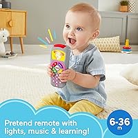 Vista 2 de Fisher-Price Juguete de Aprendizaje para Bebés Laugh & Learn Sis' Control Remoto de TV de Juguete con Música y Luces para Bebés de 6+ Meses