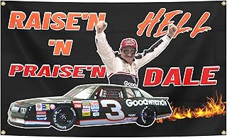 Dale Earnhardt Racing Flag Aesthetic Decorative Durable Man Cave Wall tapestry with 4 Brass Grommets 3x5 Feet Flag Suitable For Indoor And Outdoor Decorate for College Dorm Room ,Parties, travel,