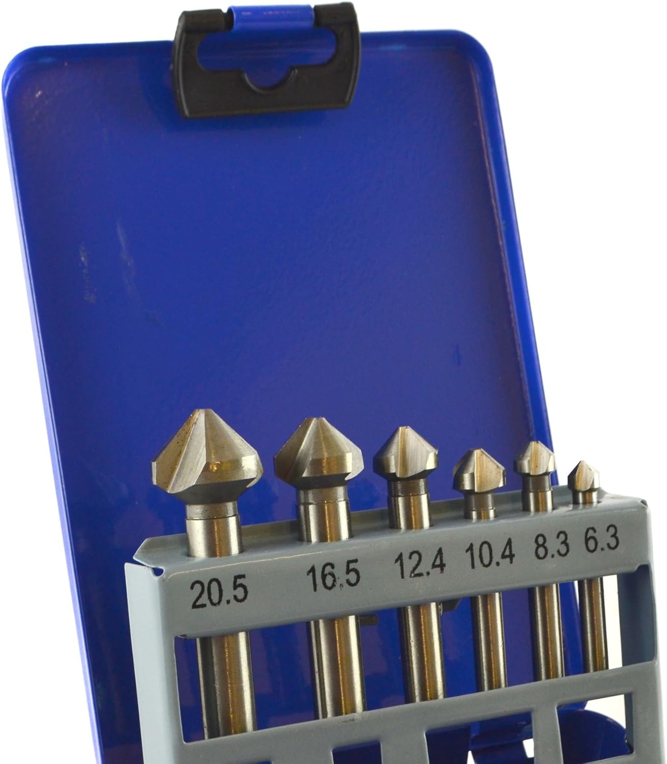 6pc HSS Countersink Countersunk Deburring Drills Tapered For Metal Wood