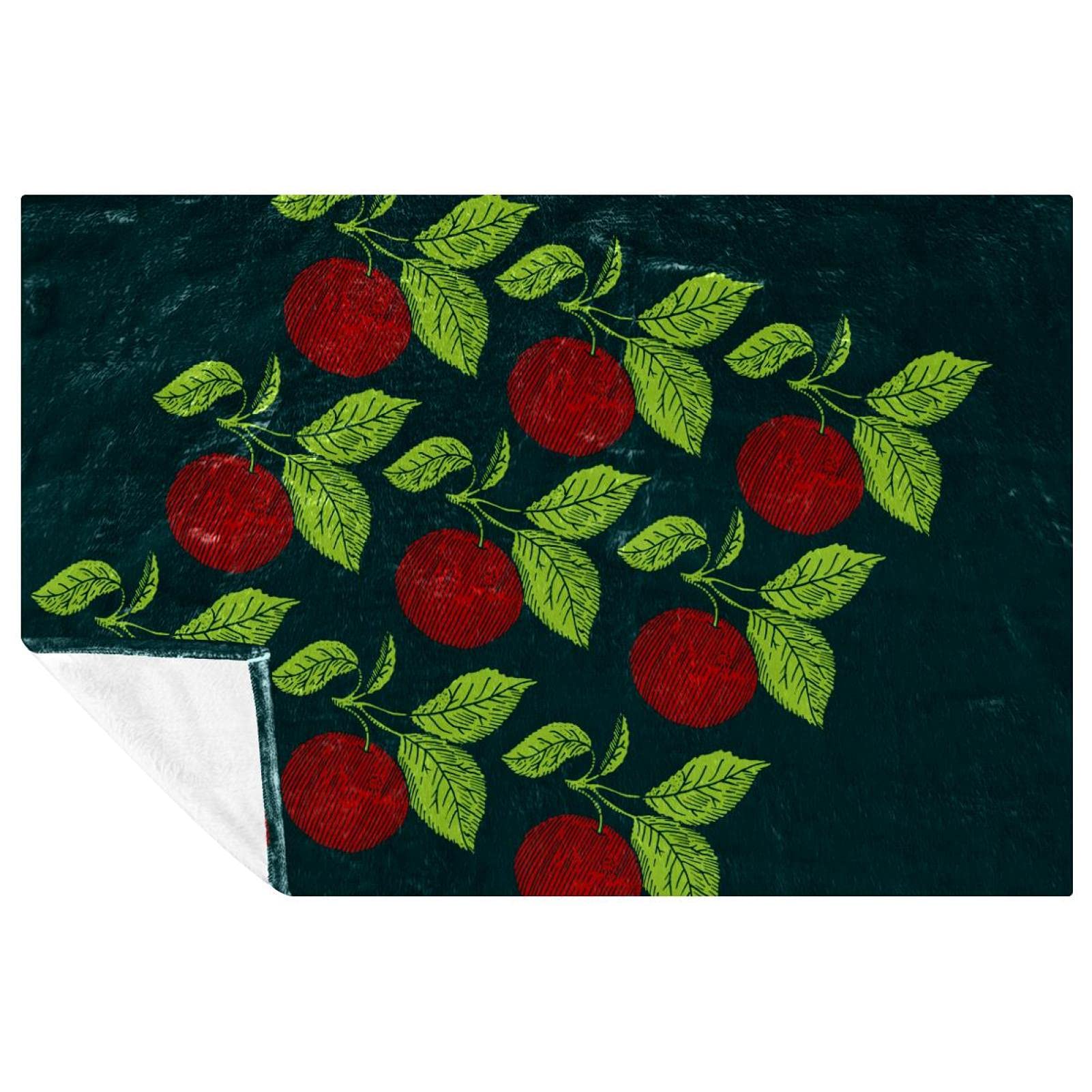 Plaid imprimé pomme rétro plaid chaud confortable lit canapé camping
