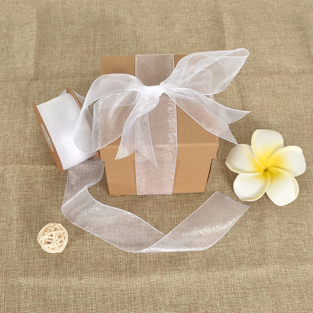 1-1/2\" Easter Pink Ribbon Set With 1 Handmade Chiffon & 1 Satin, Ribbon...