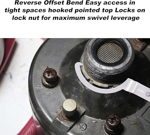 Miniatura 4 de NQEUEPN Juego de llaves de bloqueo de conducto, 3 piezas, llave de coilover de 12, 34 y 1 pulgada, para aflojar o apretar tuercas de seguridad en