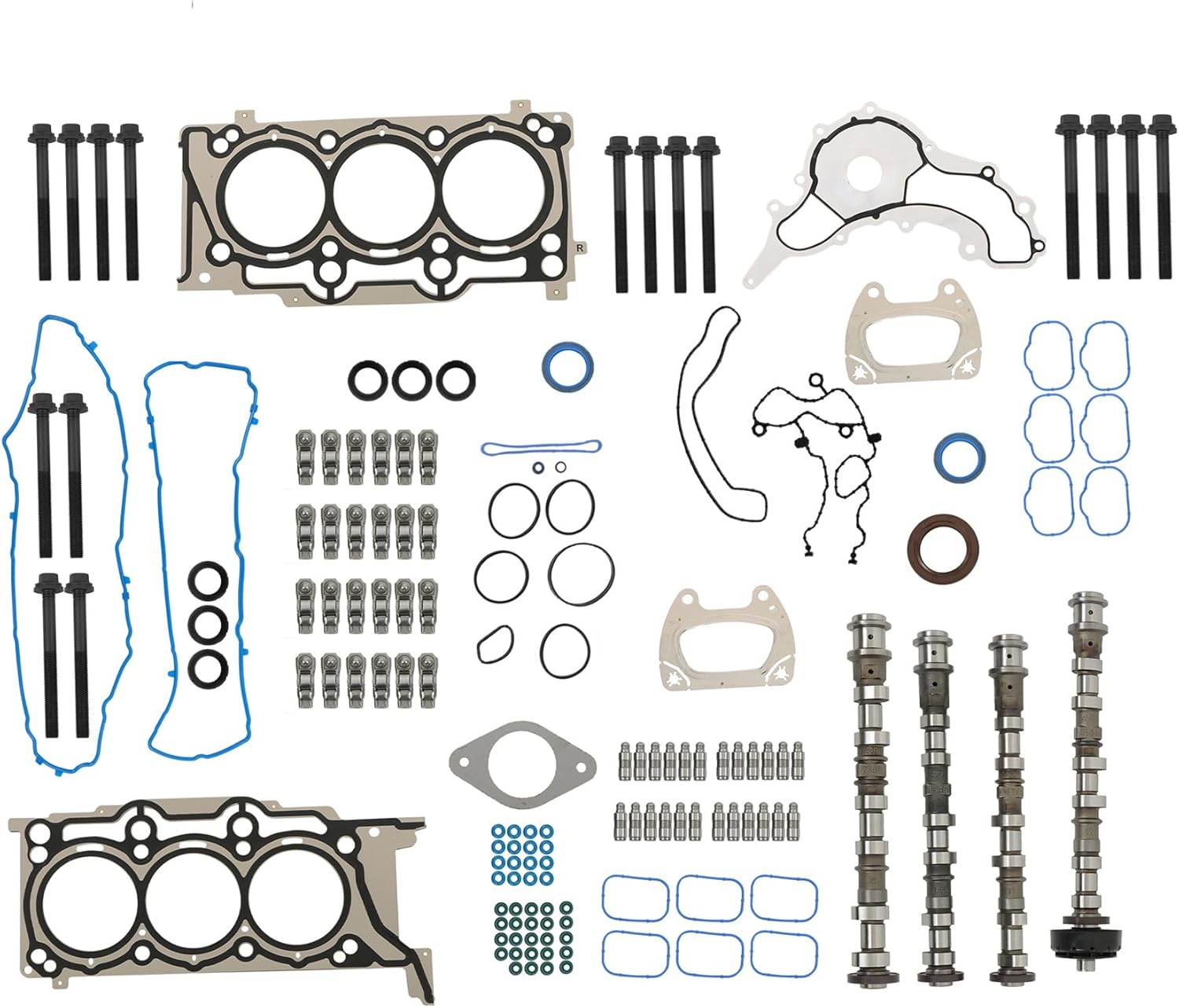 Silscvtt Cam Rocker Arms Valve Lifters Head seal Kit Replacement for Ram 1500 3.6L 2013-2016 Replacement for Cherokee 3.2L Engines 2014-2016 5184296AH 5184332AA