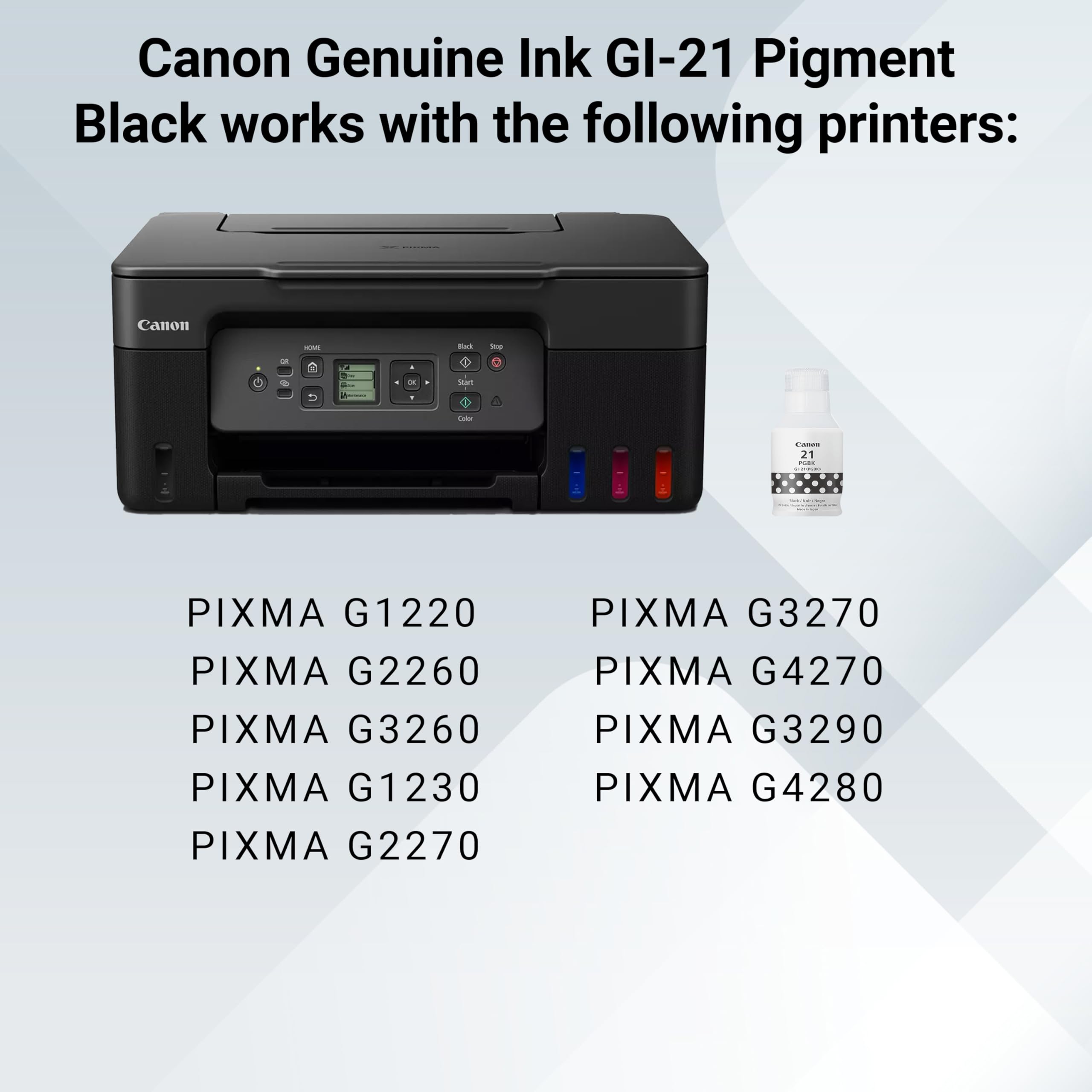 Amazon.com: Canon GI-21 Genuine Pigment Black Ink Bottle