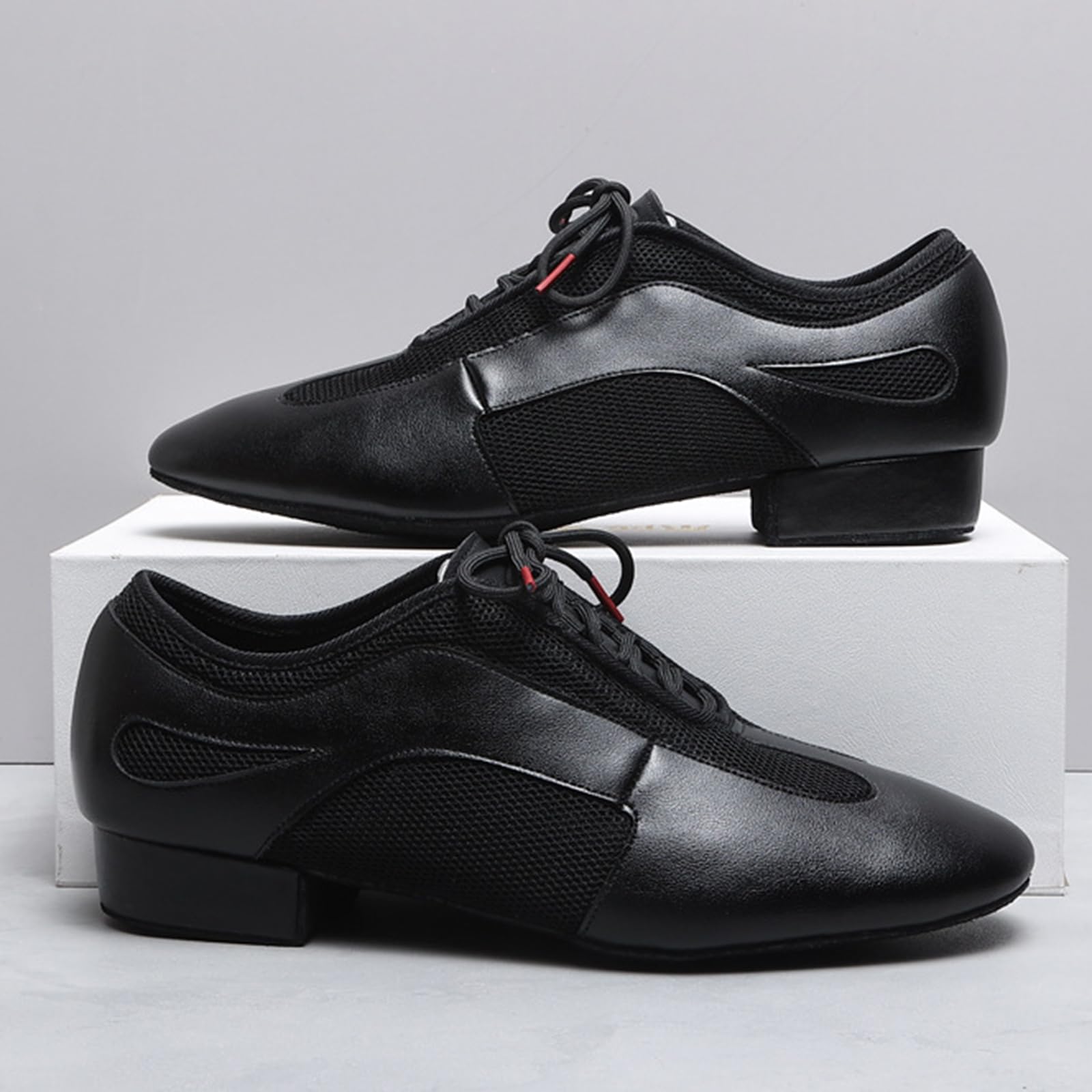 Uomini Ballroom Sneakers,Scarpe da Ballo Uomo,Scarpe Ballo Moderne Tacco Basso Uomo,Silenzioso E Antiscivolo,Adatto per Quickstep,Latino,Tango,Valzer,Foxtrot,Rumba