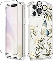 Vista 197 de GVIEWIN - Funda para iPhone 11 con protector de pantalla + protector de lente de cámara, cubierta protectora transparente suave de poliuretano