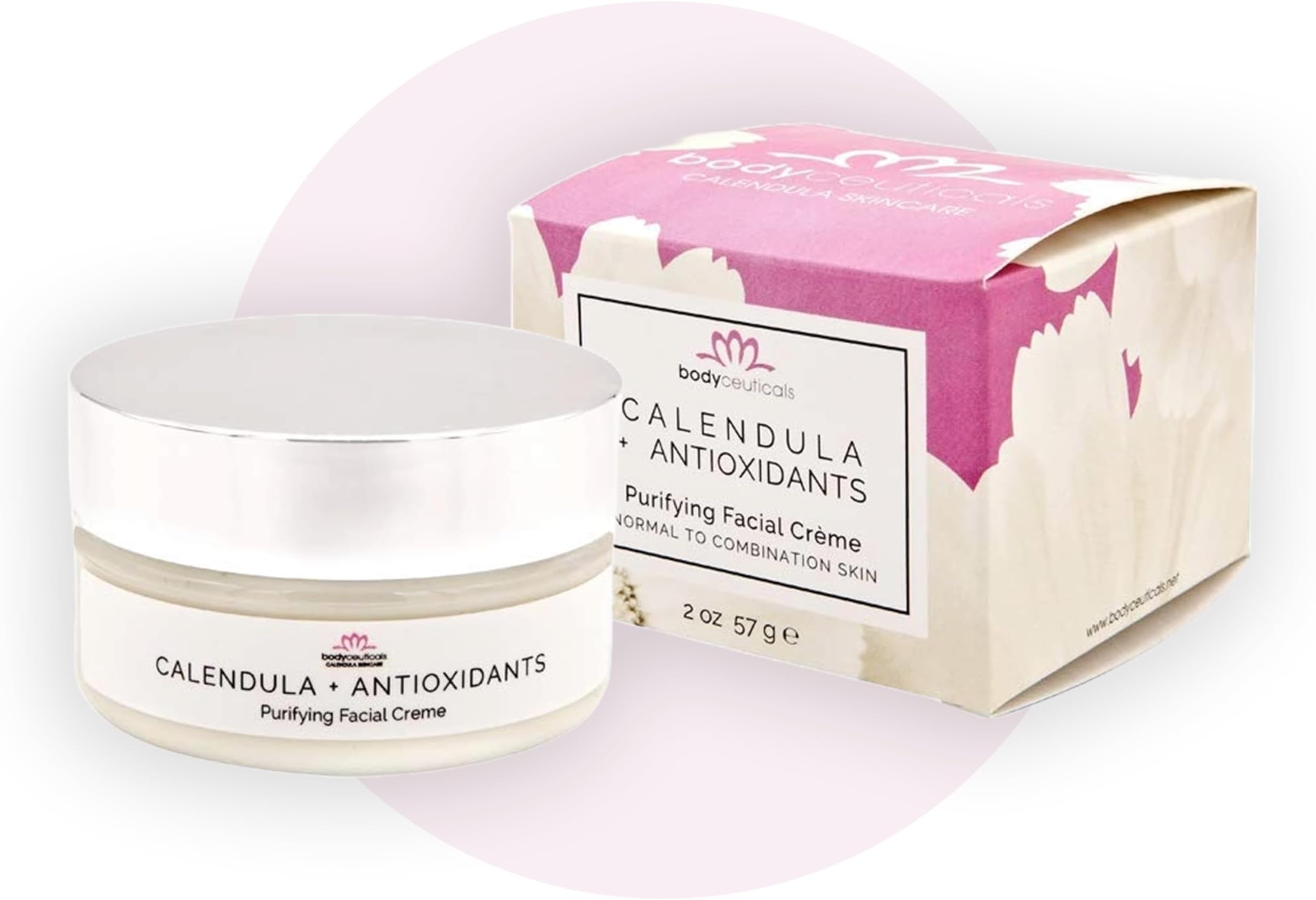 Calendula + Antioxidants Facial Crรจme โ Natural Moisturizer with Vitamin C, Blueberry, Cranberry & Neem โ Lightweight, Non-Comedogenic, Vegan โ 2 oz