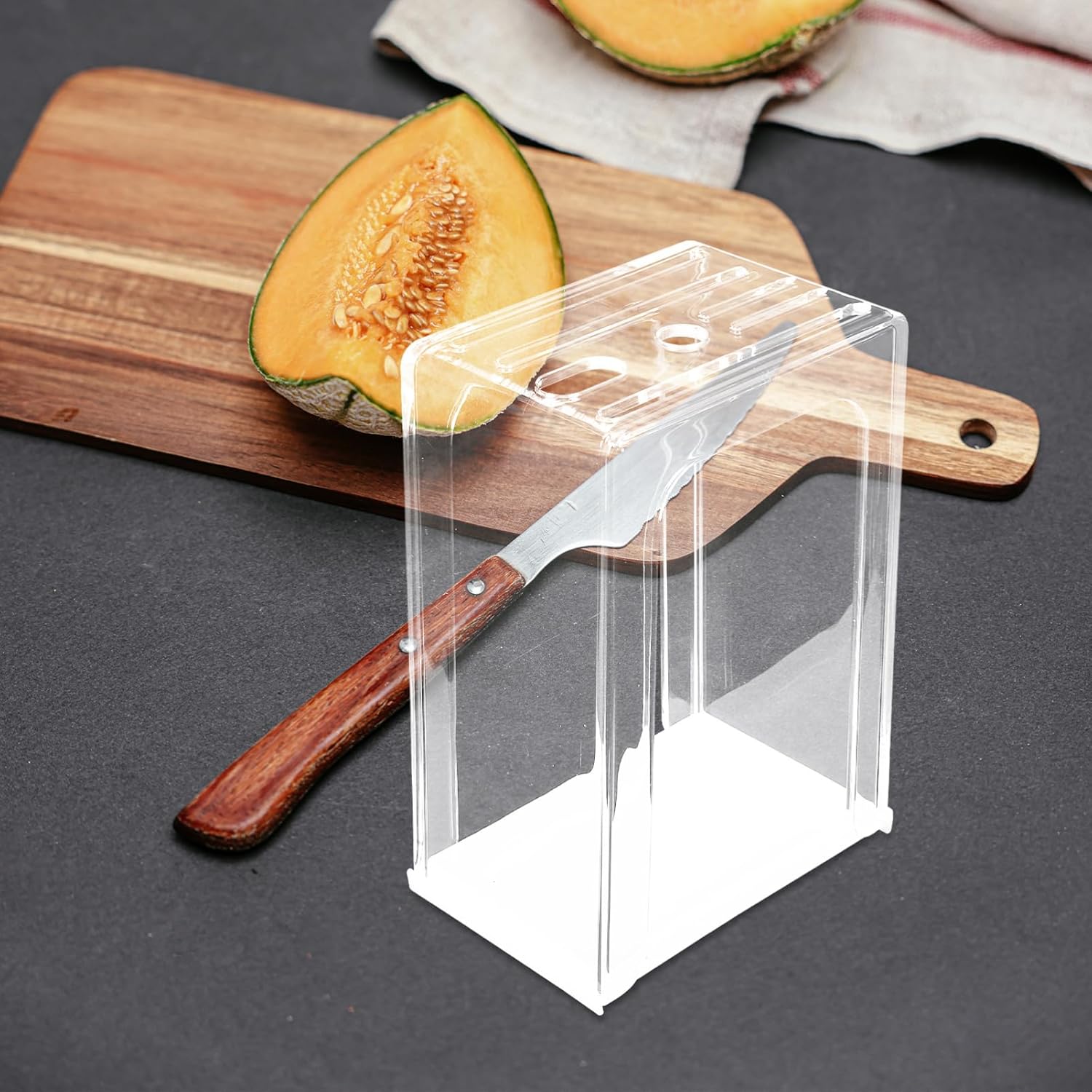 Acrylic Knife Storage Rack Large Knife Block Multi-function Storage Holder Easy Access Modern Design