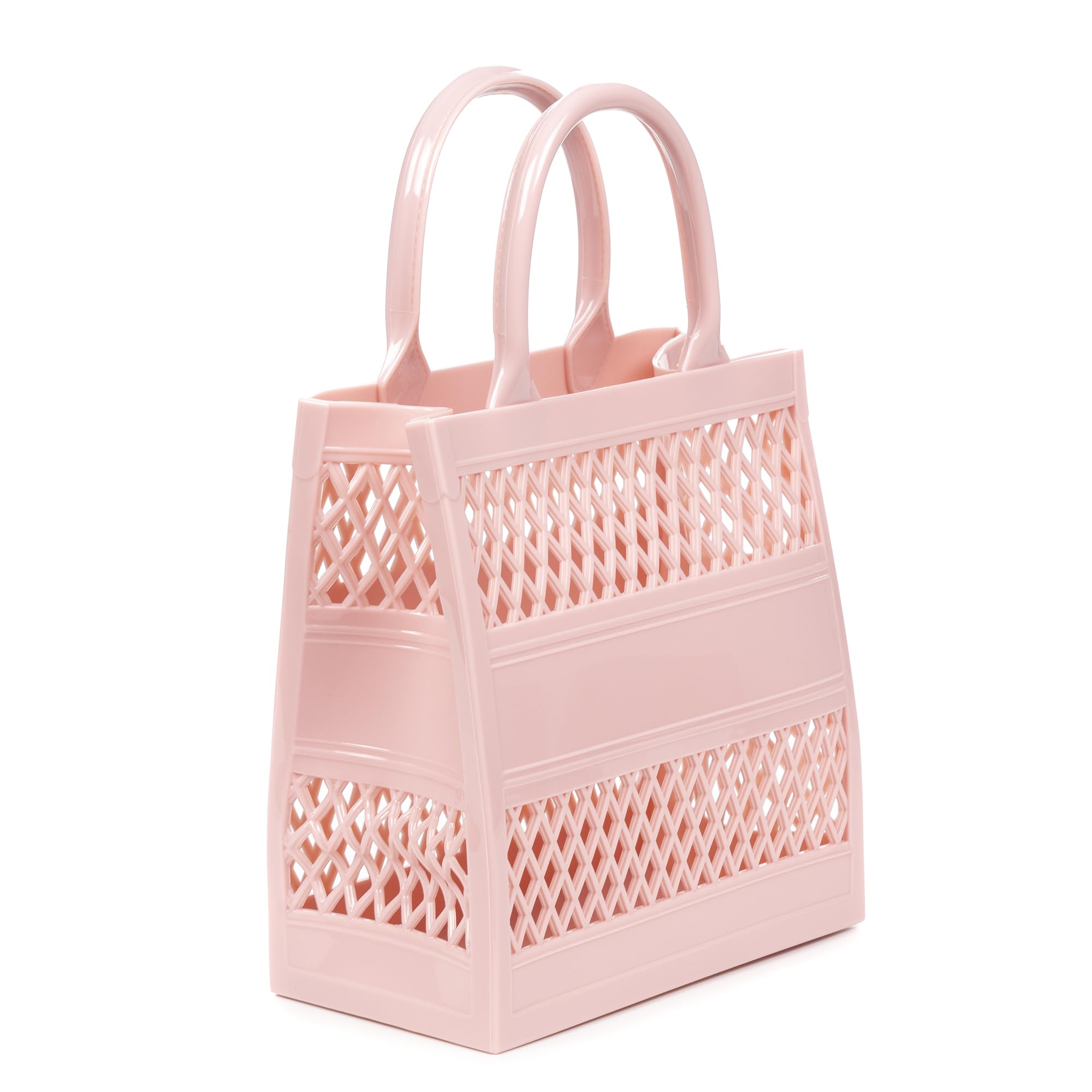 FIRENZE ARTEGIANI Libelula Bag Shopper Basket Rigid Silicone 19 x 10 x 20 cm Colour: Light Pink, light pink, Utility - Image 2