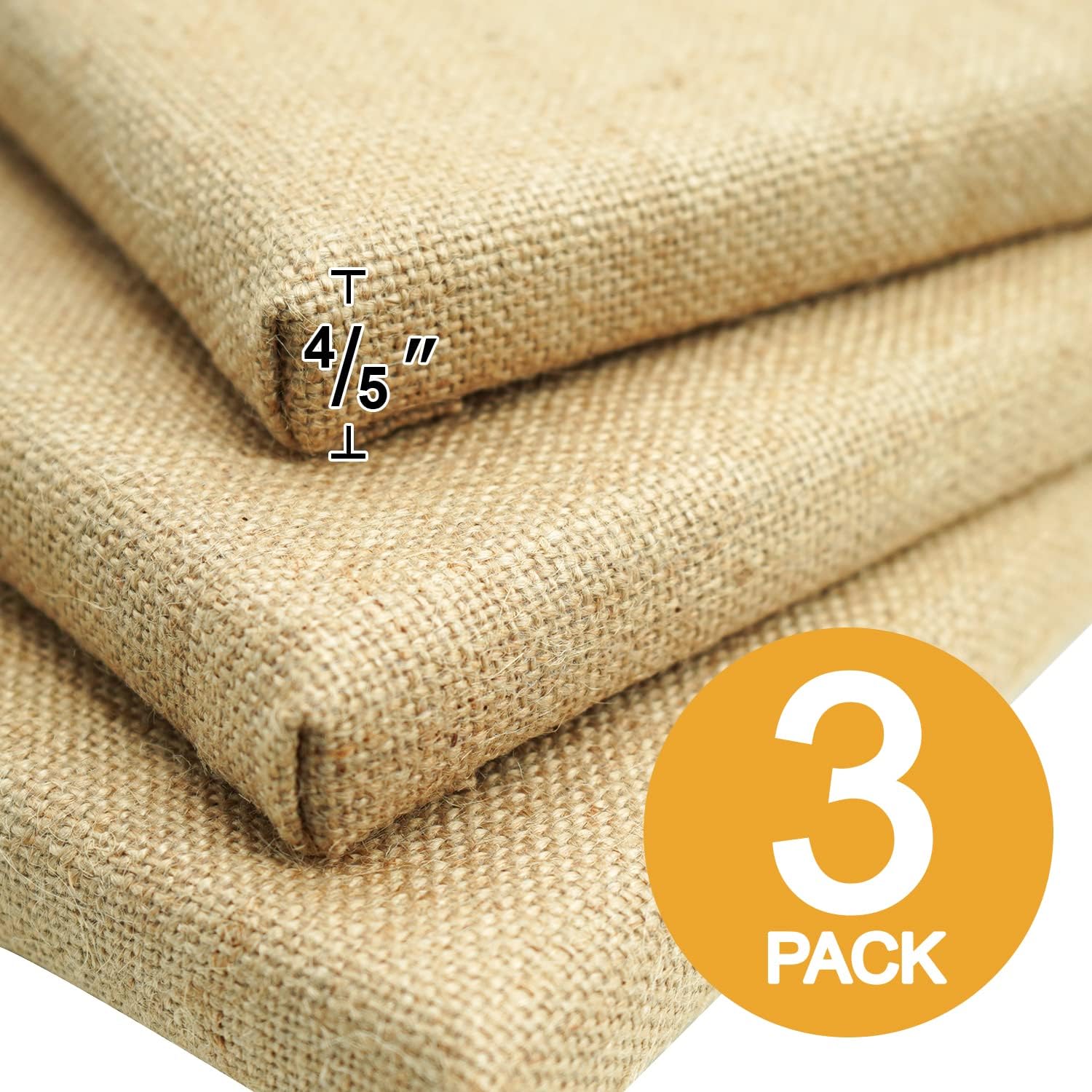 AUREUO Stretched Burlap Canvas, 8x16 Inch/3 Pack - 100% Natural Jute, Transparent Gesso Primed Blank Stretched Canvases for Oil & Acrylic Painting, Arts & Craft Projects, Wedding & Home Decoration
