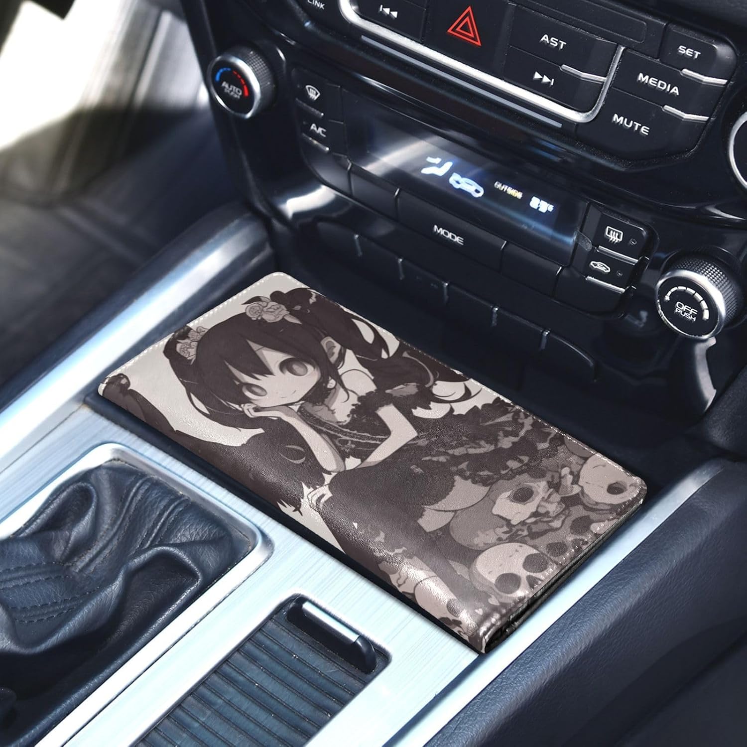 Cute Cartoon Gothic Anime Pu Leather Car Registration & Insurance Card Holder Glove Box Organize for any Car, Truck, Motorcycle, Trailer or Boat image 5