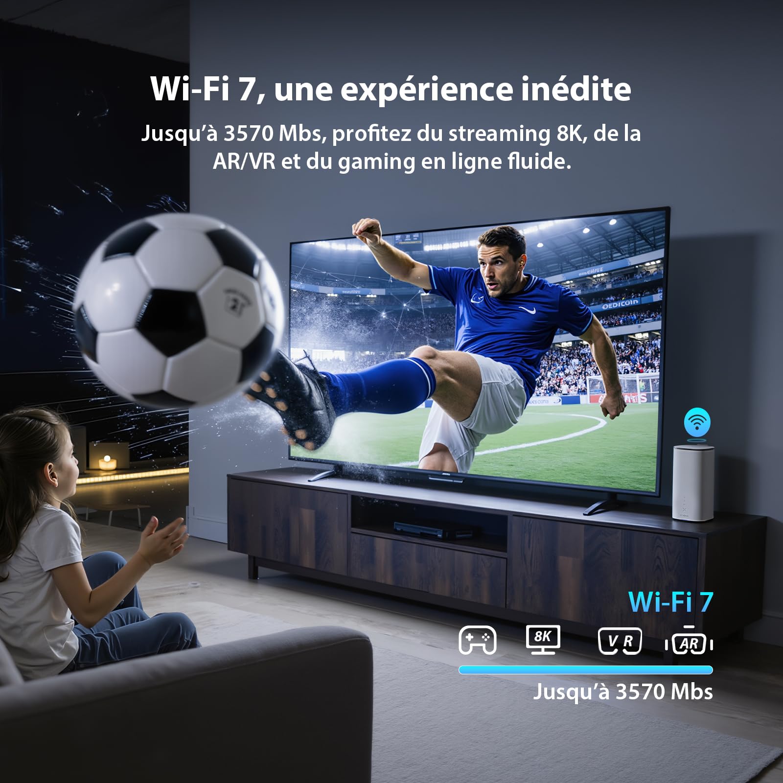 Strong Routeur 5G avec Carte SIM, Routeur WiFi 7 BE3600 Double Bande, Modem 5G jusqu'à 3,2 Gbps, Gigabit LAN/WAN, WAN Backup, NFC One-Touch, Streaming 8K, pour Maison et Bureau | Modem 5G jusqu'à 3,2 Gbps, Gigabit LAN/WAN, WAN Backup, NFC One-Touch, Strea