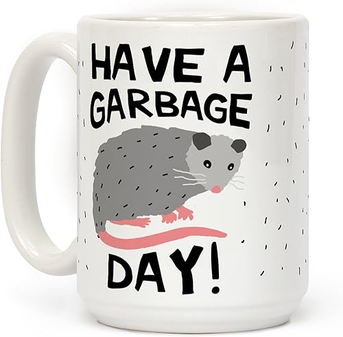 Miniatura 7 de lookhuman comadreja en las calles y también un comadreja en la hojas), color blanco 11ounce taza de café de cerámica