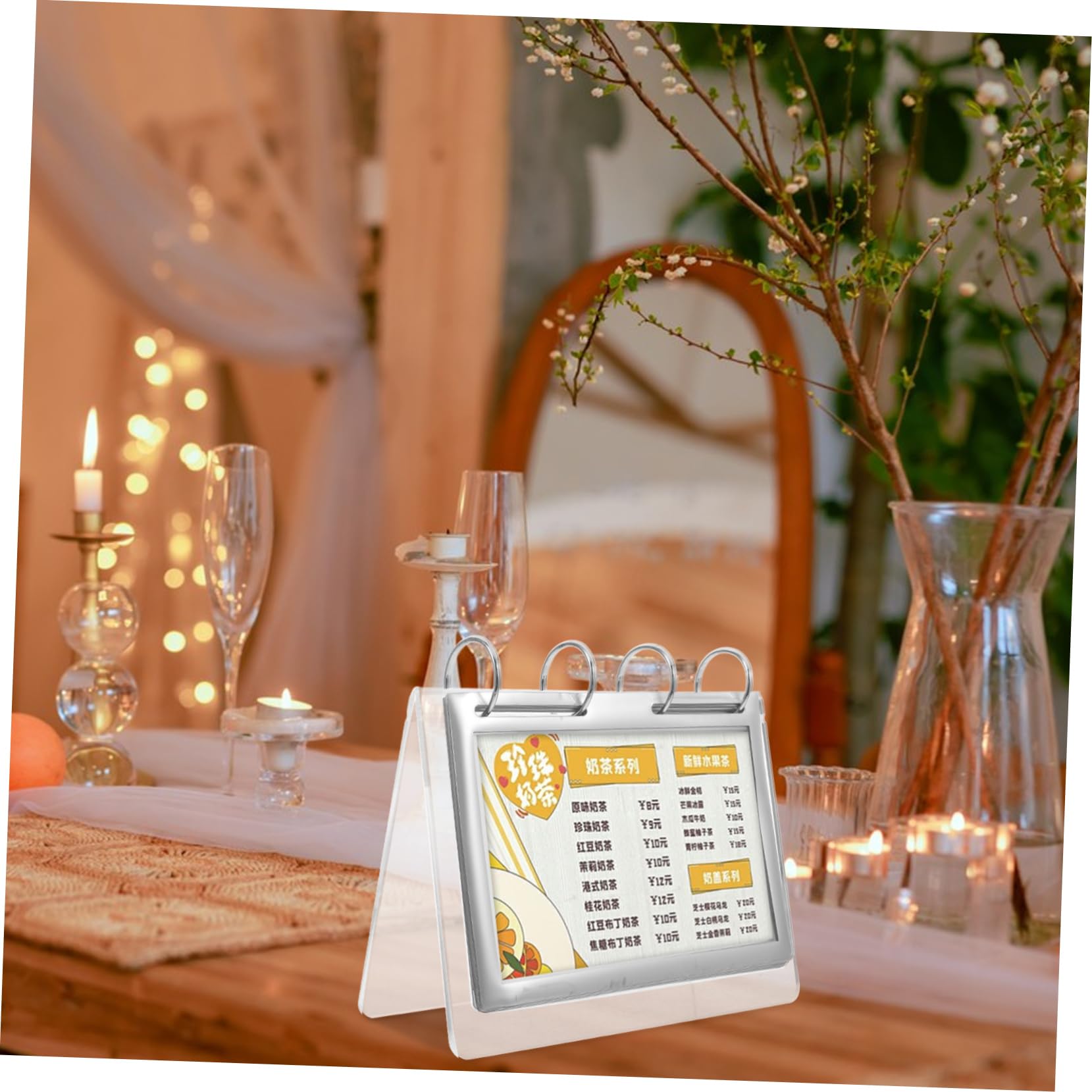 3stücke Klarer Menüständer Für Restaurants Und Supermärkte Eleganter Preisschildhalter Für Tischwerbung Transparent Langlebig Und Vielseitig Einsetzbar