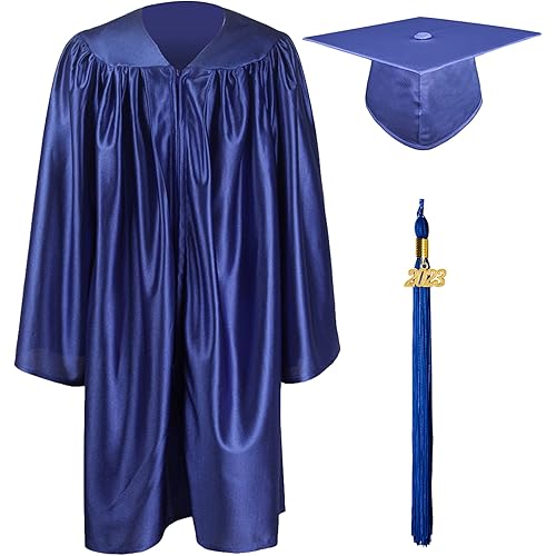 GraduationMall Shiny Kindergarten & Preschool Graduation Gown Cap Set with 2023 Tassel