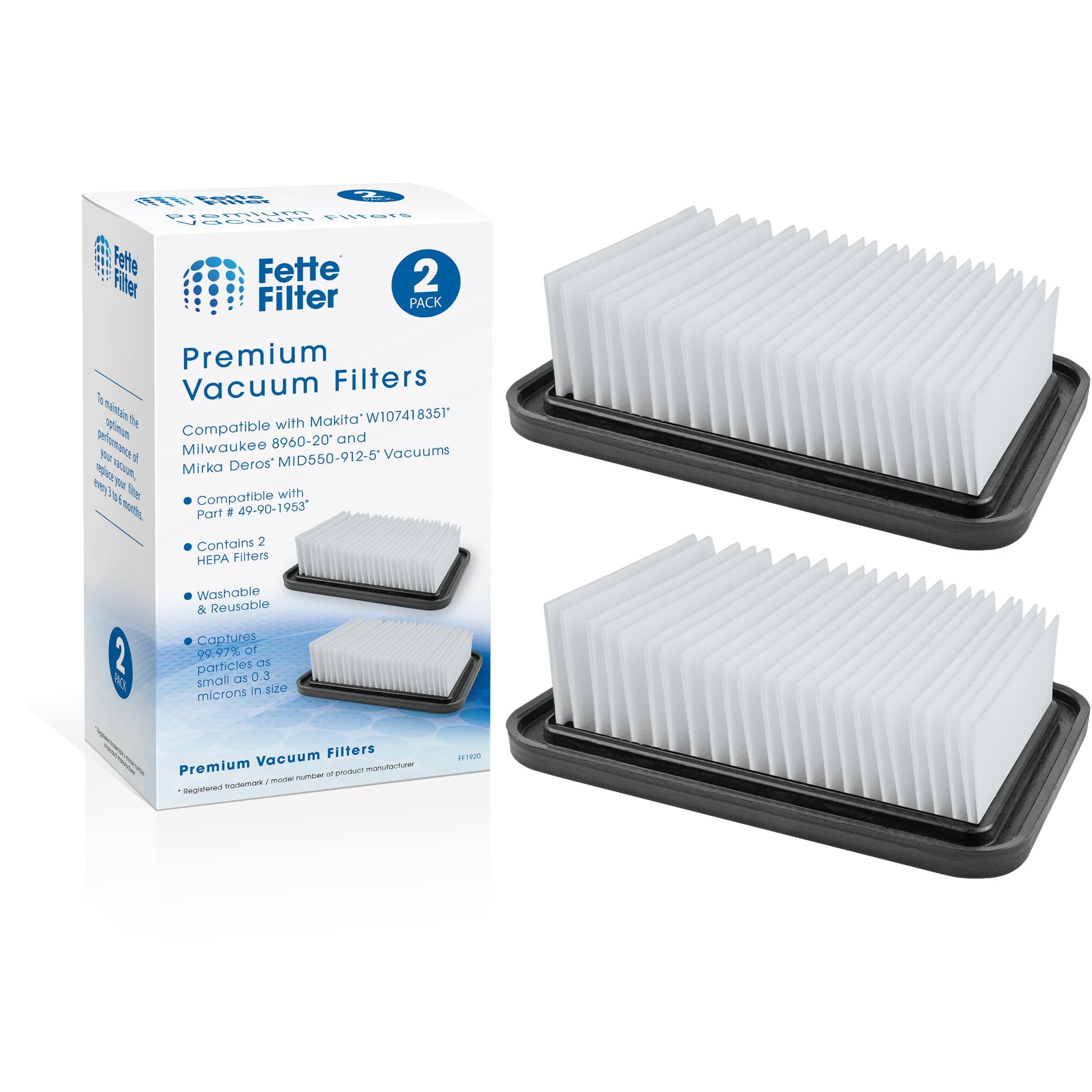 Amazon.com: Fette Filter - Main Flat Hepa Filter Compatible with