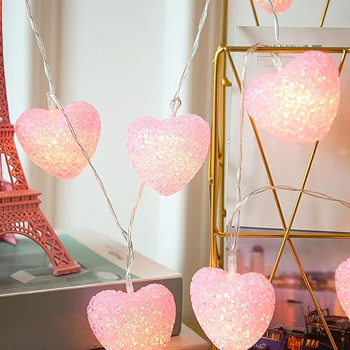 VIVIANYO HD Guirnalda de luces USB para el dĂa de San ValentĂn de 4.92 pies, 10 luces LED planas en forma de corazĂłn, guirnalda de luces de ensueño VIVIANYO HD Guirnalda de luces USB para el dĂa de San ValentĂn de 4.92 pies, 10 luces LED planas en forma de corazĂłn, guirnalda de luces de ensueño