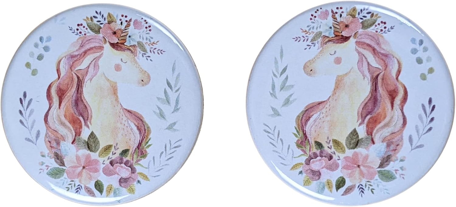 Magnetic Children's Car Seat Strap Holders (Unicorn)