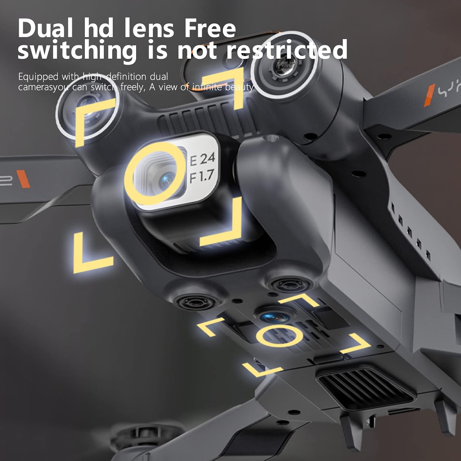 Drone con cámara dual HD de 1080P, mini dron plegable para adultos y ...