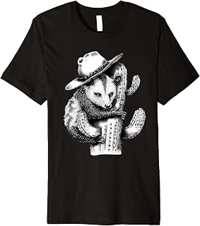 Opossum Cowboy Rodeo Cowgirl Vintage Possum Western Country Premium T-Shirt
