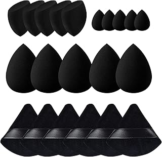 21 esponjas de maquillaje negras a granel: 21...