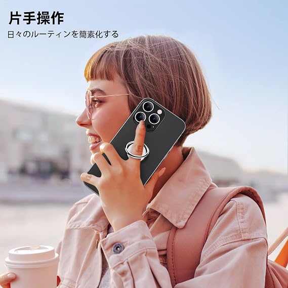 SYNCWIRE Smartphone Ring, Banker Ring, Thin, Fall Prevention, 360 Degree
