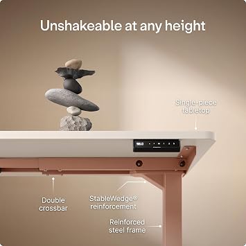Desktronic HomePro Standing Desk – 200 x 80 cm Height Adjustable Desk with Electric Dual Motor, Touchscreen Controller & Integrated USB/USB-C, 3 Memory Presets