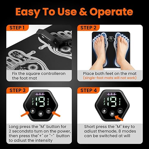 Miniatura 5 de Estimulador de pie EMS para mejorar el rendimiento muscular y el alivio temporal del dolor -c4