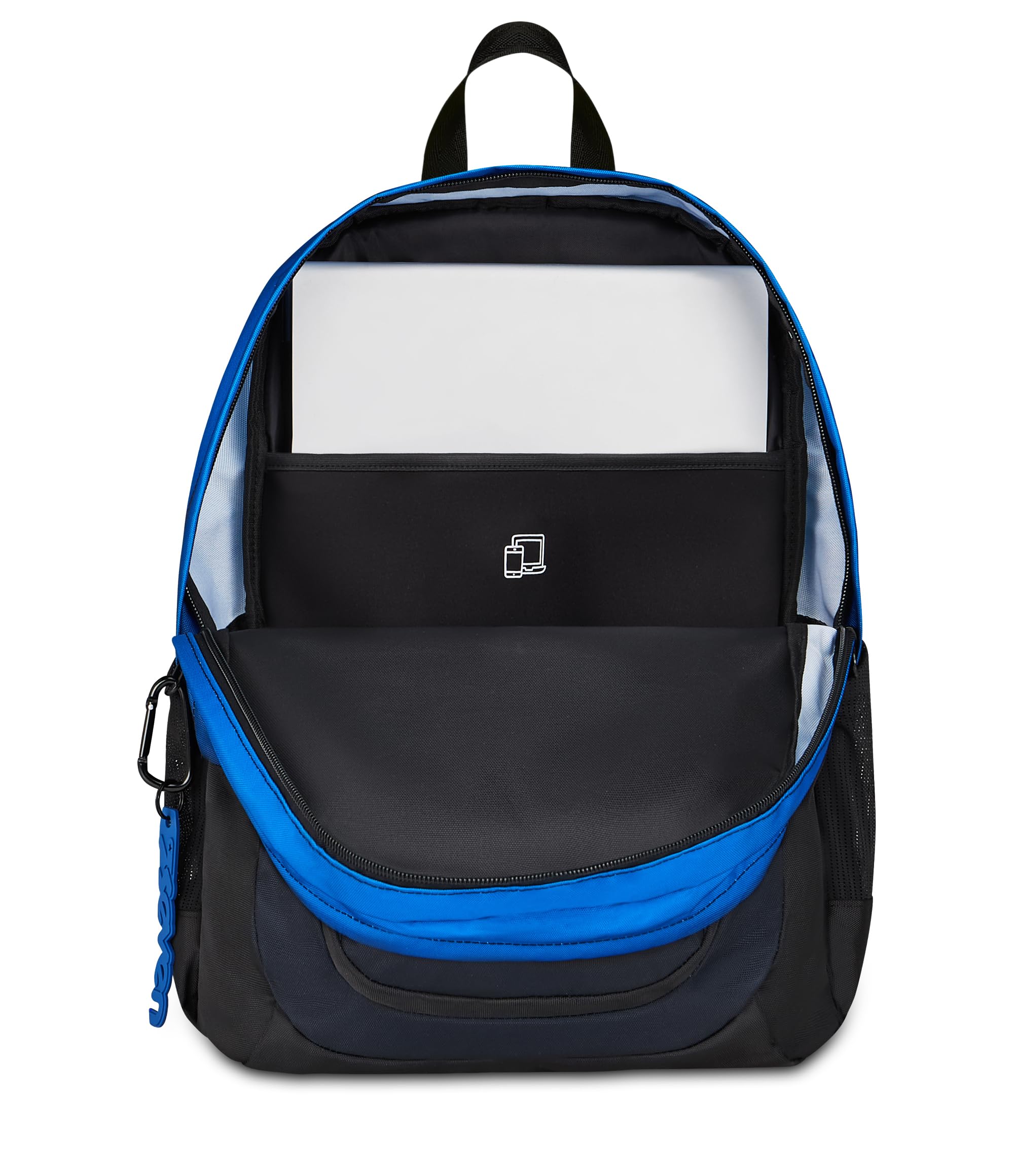 Seven Zaino Scuola SHADE TECH, Doppio Scomparto, Blu, 29 L, Tasca frontale con zip, Tasca laterale portaborraccia, Scomparto Interno porta pc, Scuola media e superiore, Bambini, Ragazzi
