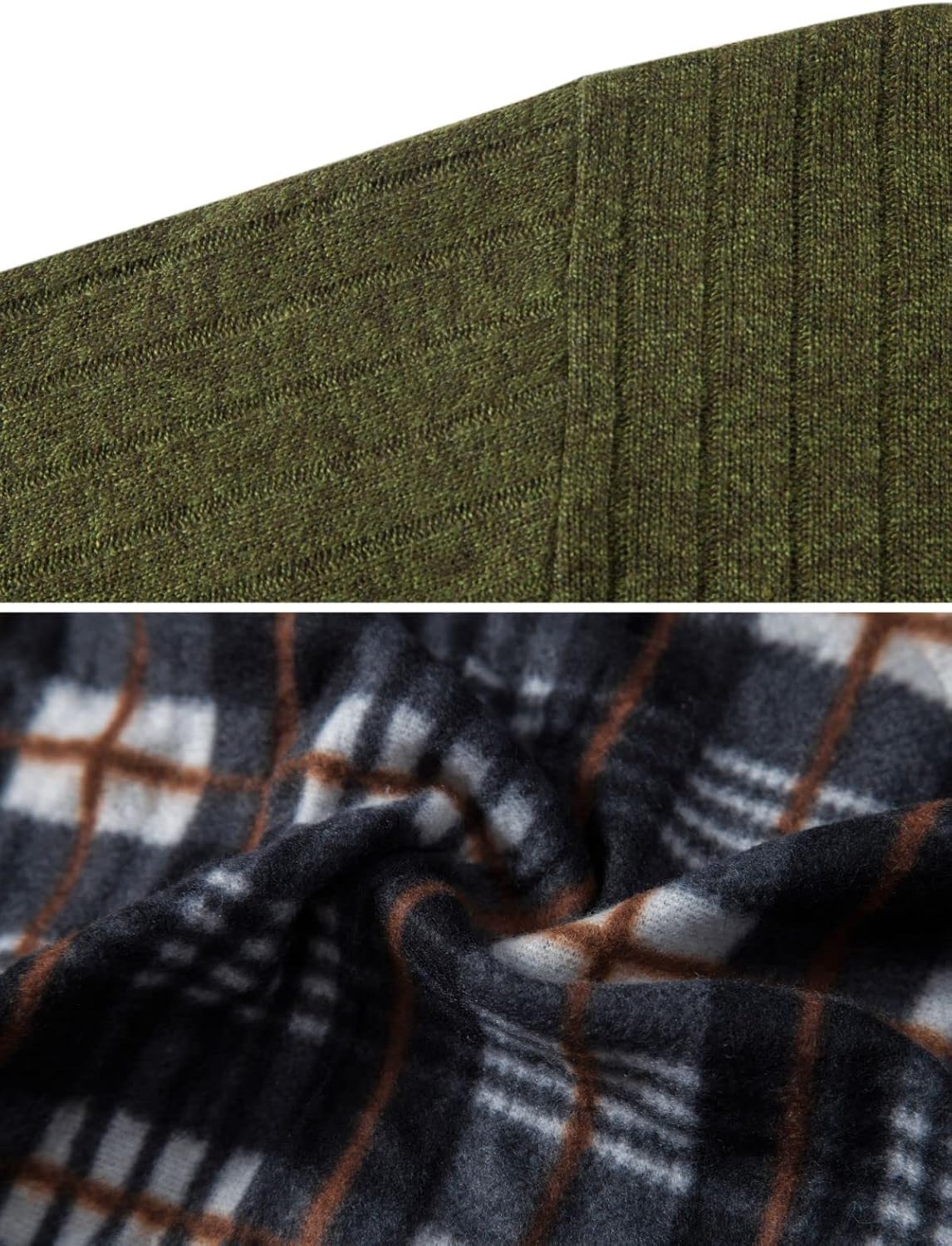 Vcansion Men's Slim Fit Full Zip Up Stand Collar Casual Knitted Sweaters Cardigan with Pockets - Image 7